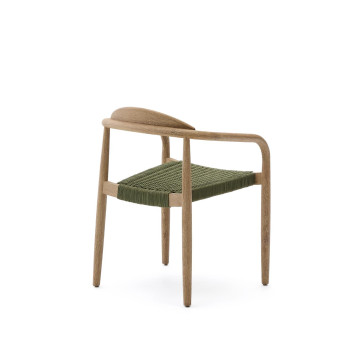 Silla Nina de madera maciza de terracota.
