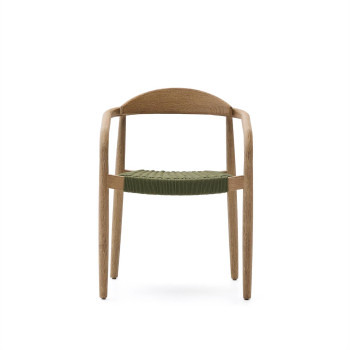Silla Nina de madera maciza de terracota.