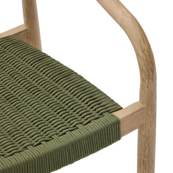 Silla Nina de madera maciza de terracota.