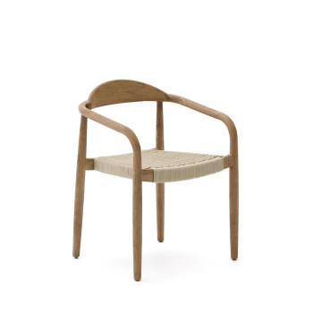 Silla Nina de madera maciza de terracota.
