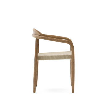 Silla Nina de madera maciza de terracota.