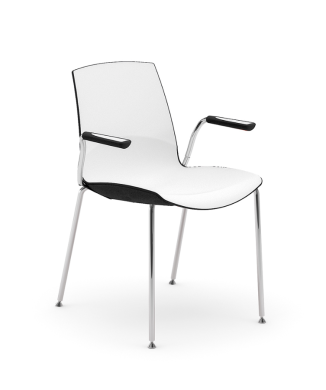 Silla de 4 patas con reposabrazos NOW - INFINITI
