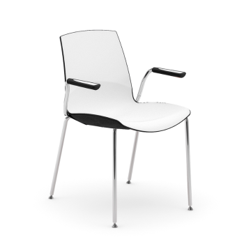 Silla de 4 patas con reposabrazos NOW - INFINITI