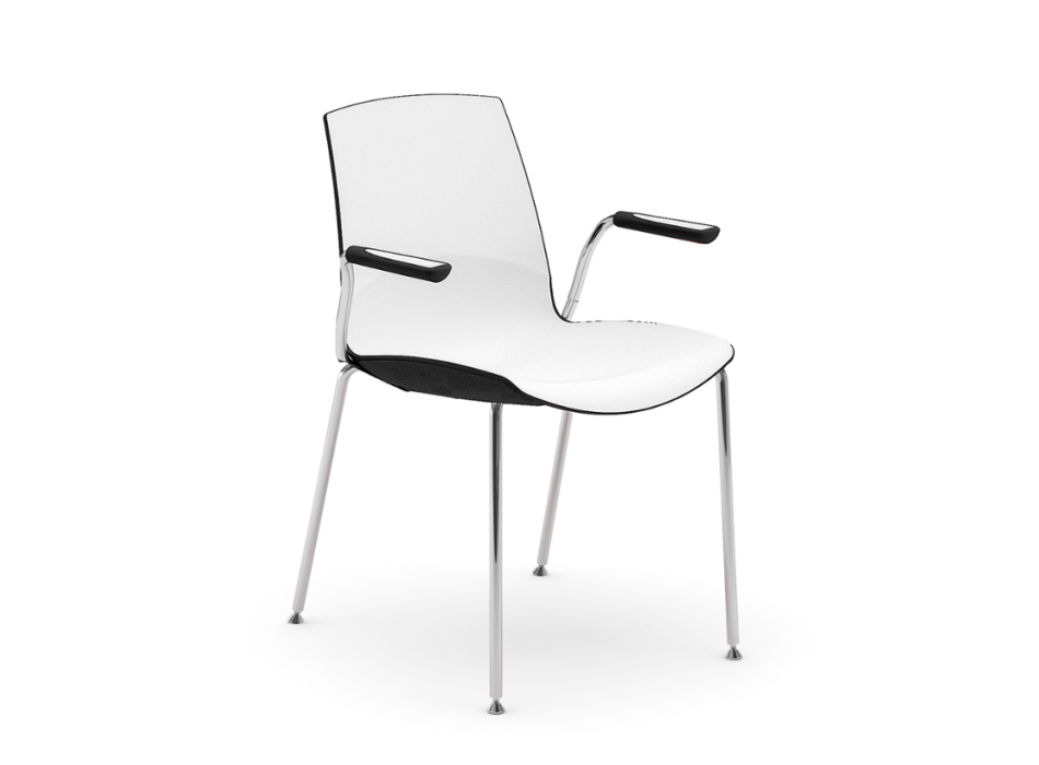 Silla de 4 patas con reposabrazos NOW - INFINITI