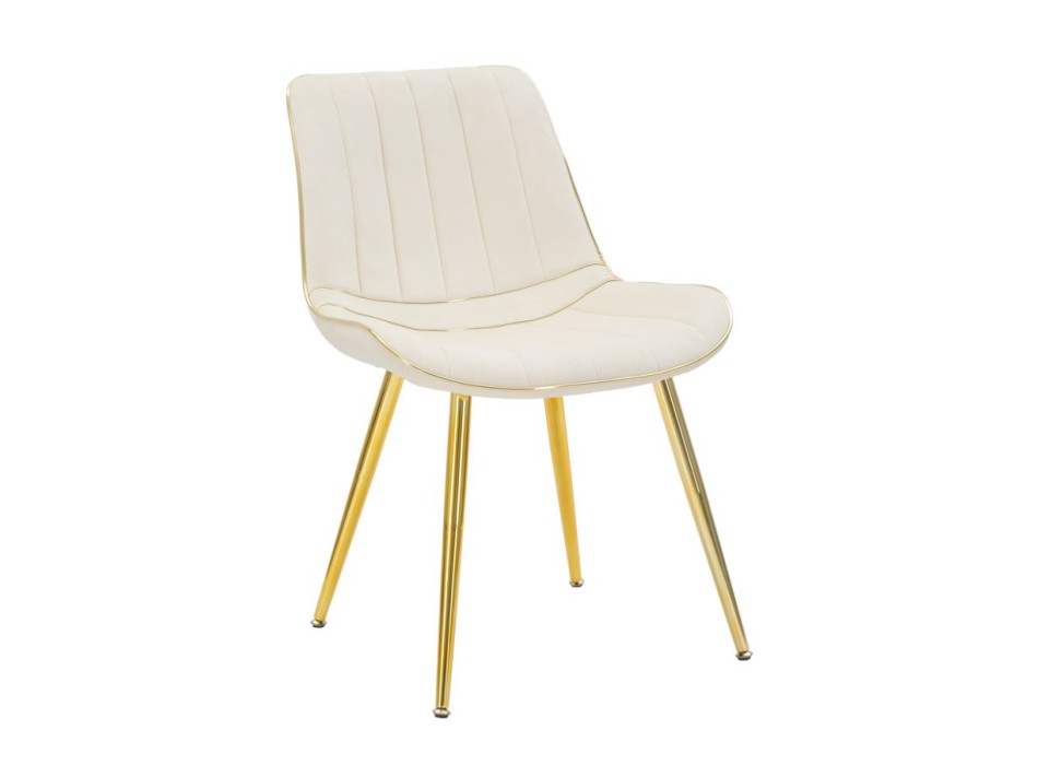 SILLA PARIS CREMA/ORO SET 2 UD.