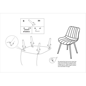 SILLA PARIS NEGRO/ORO SET 2 UD.
