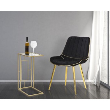SILLA PARIS NEGRO/ORO SET 2 UD.
