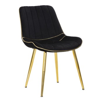 SILLA PARIS NEGRO/ORO SET 2 UD.