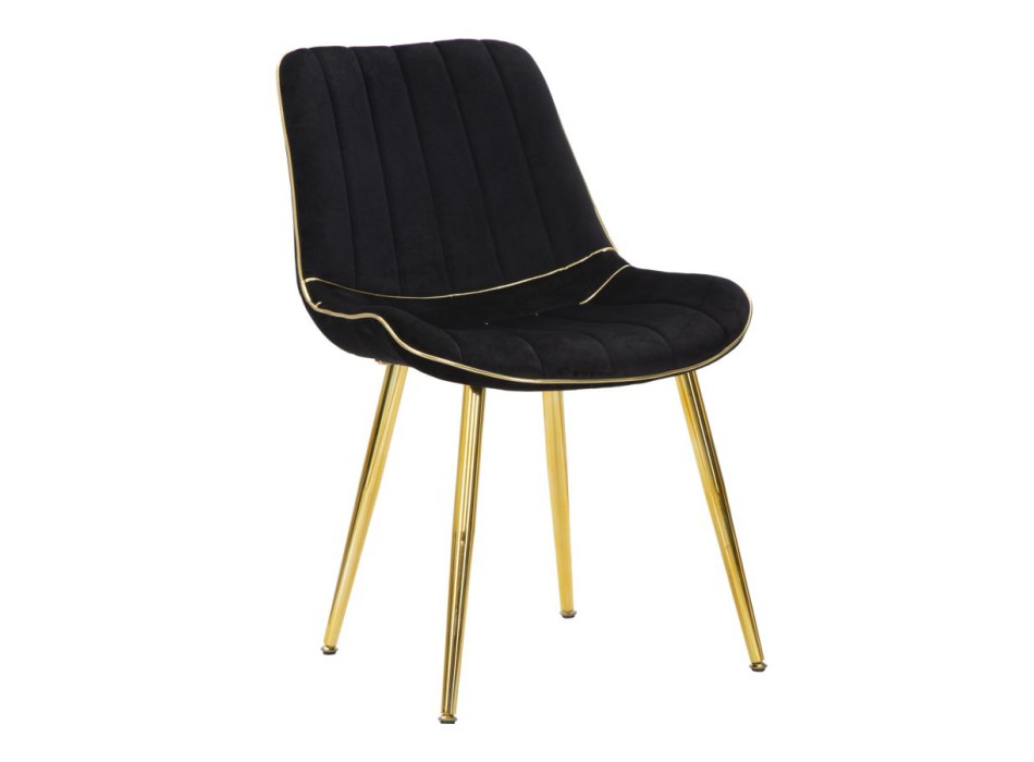 SILLA PARIS NEGRO/ORO SET 2 UD.