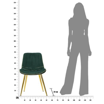 SILLA PARIS VERDE/ORO SET 2 UD.