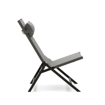 Silla plegable Canutells en aluminio con acabado gris