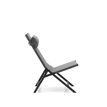 Silla plegable Canutells en aluminio con acabado gris
