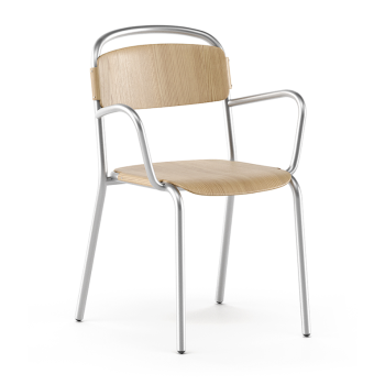 Silla de madera SKOL con reposabrazos - INFINITI