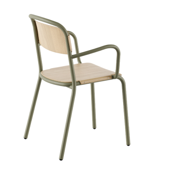 Silla de madera SKOL con reposabrazos - INFINITI