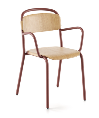 Silla de madera SKOL con reposabrazos - INFINITI