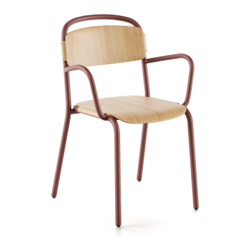 Silla de madera SKOL con reposabrazos - INFINITI