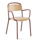 Silla de madera SKOL con reposabrazos - INFINITI