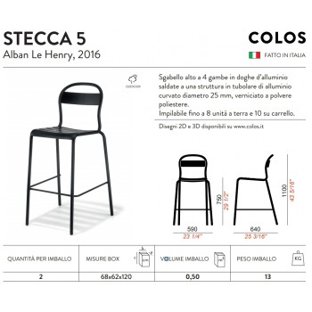 Silla STECCA 5 COLOS
