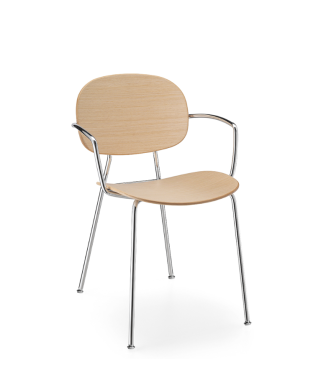 Silla TONDINA de 4 patas con reposabrazos - INFINITI