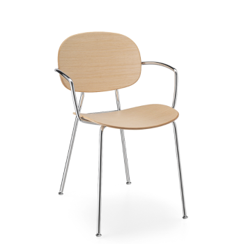 Silla TONDINA de 4 patas con reposabrazos - INFINITI