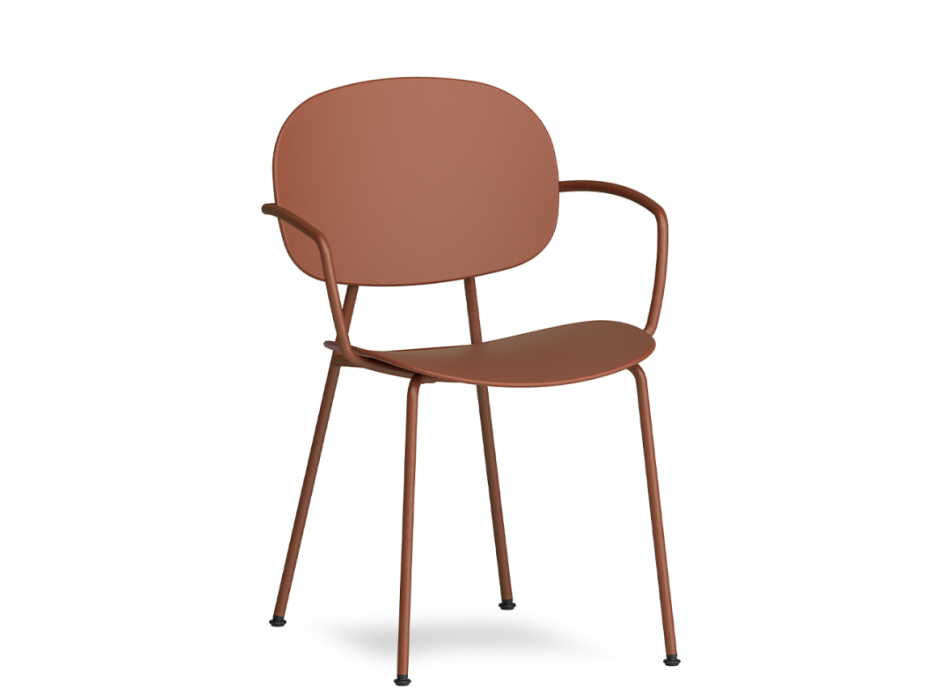 Silla TONDINA POP de 4 patas con reposabrazos - INFINITI