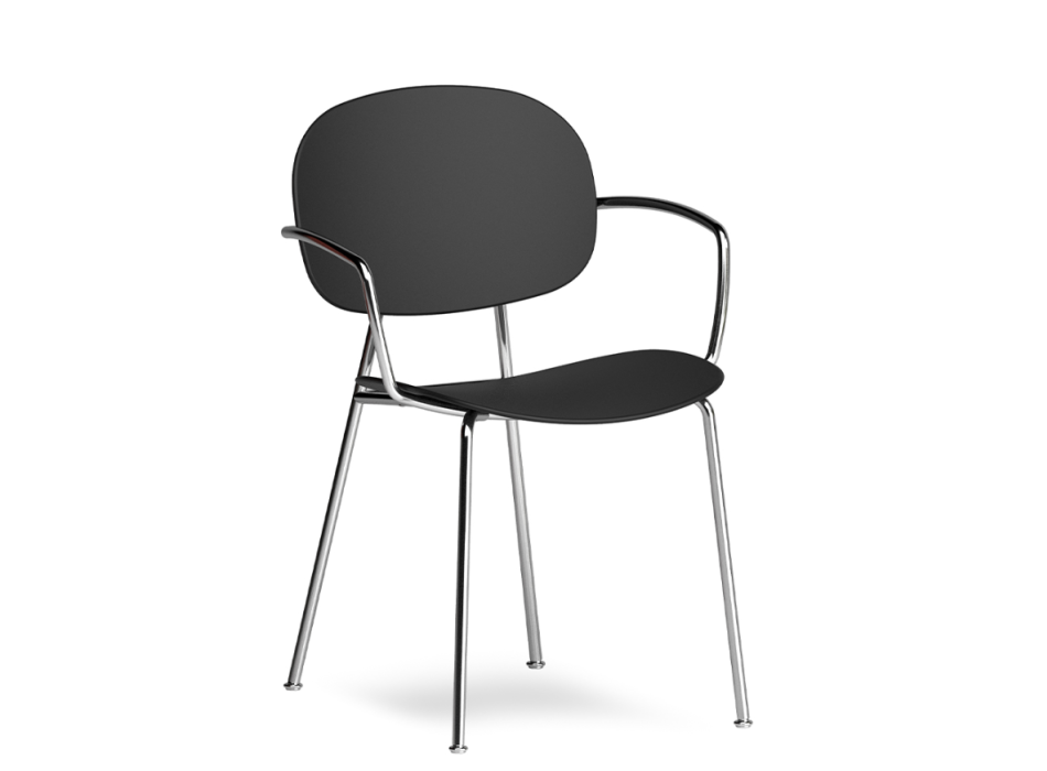 Silla de exterior TONDINA POP de 4 patas con reposabrazos - INFINITI