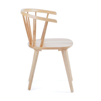 Silla Trise DM y madera maciza de caucho lacada