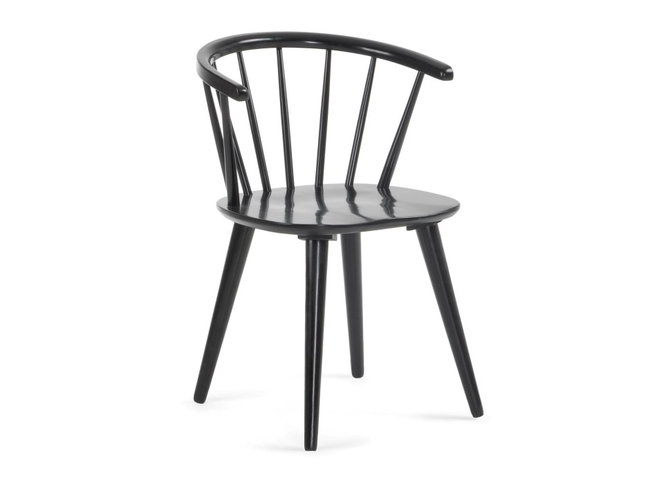 Silla Trise DM y madera maciza de caucho lacada