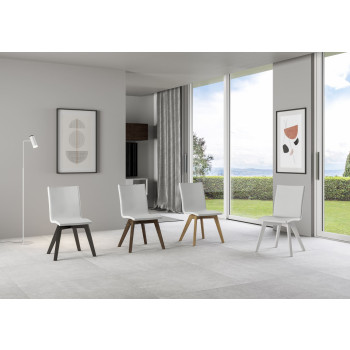 Sillas - Silla Trudy con patas blancas y cojín blanco 01