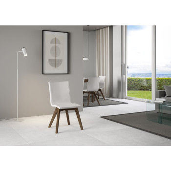 Sillas - Silla Trudy con patas blancas y cojín blanco 01