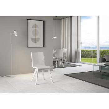 Sillas - Silla Trudy con patas blancas y cojín blanco 01