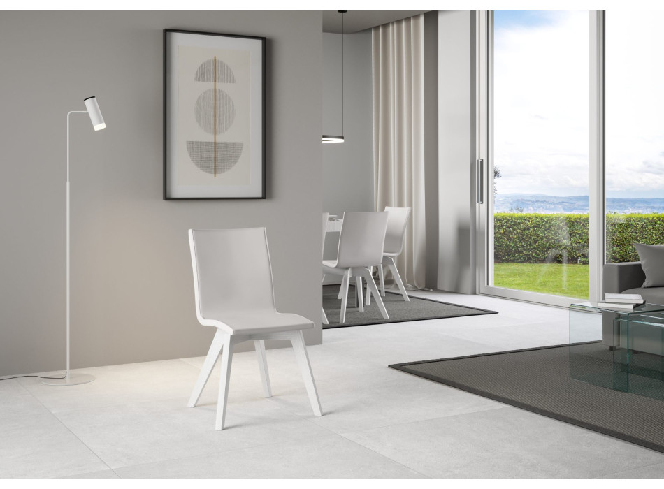 Sillas - Silla Trudy con patas blancas y cojín blanco 01