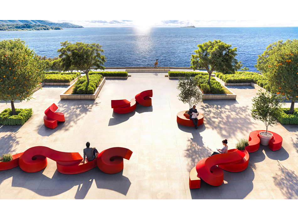 Asiento-escultura modular TWIST de Plust