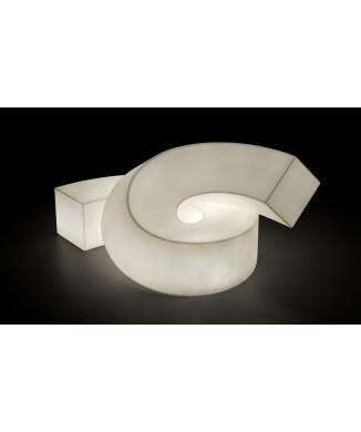 Asiento-escultura modular TWIST, versión luminosa de Plust