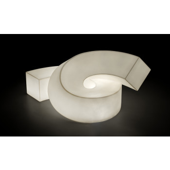 Asiento-escultura modular TWIST, versión luminosa de Plust