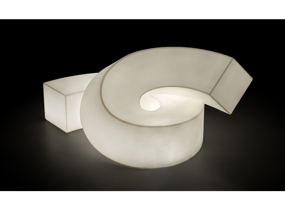 Asiento-escultura modular TWIST, versión luminosa de Plust