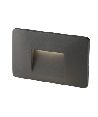 LUZ DE ESCALÓN LED EMPOTRABLE BREEN ANTRACITA 3W 290LM CCT IP65 13X1X8.5CM