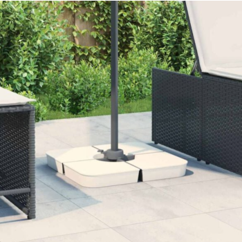 Juego de 4 bases para sombrilla con soporte transversal de PP de 100 kg.