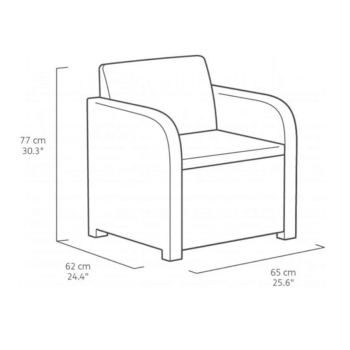 SET DE SALÓN KETER CAROLINA Conjunto de jardín