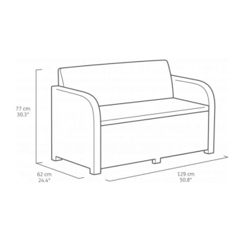 SET DE SALÓN KETER CAROLINA Conjunto de jardín