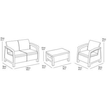 CONJUNTO DE SALÓN CORFÙ Conjunto de jardín KETER