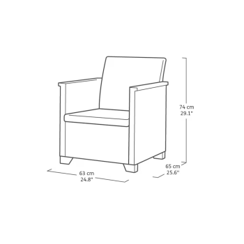 SET DE SALÓN KETER EMMA Conjunto de jardín