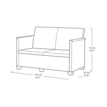 SET DE SALÓN KETER EMMA Conjunto de jardín