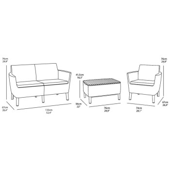 SALEMO LOUNGE SET KETER Conjunto de jardín