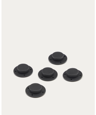 Juego de 5 pies regulables con adhesivo para estanterías Litto