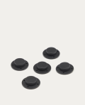 Juego de 5 pies regulables con adhesivo para estanterías Litto