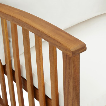 Conjunto de sofá de jardín de 5 piezas en madera maciza de acacia