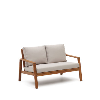 Conjunto Frares de sofá de 2 plazas, 2 sillones y mesa de centro en madera maciza de acacia