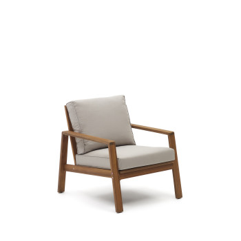 Conjunto Frares de sofá de 2 plazas, 2 sillones y mesa de centro en madera maciza de acacia