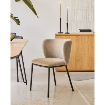 Conjunto de mesa extensible Novac Ø 120 + sillas Ciselia